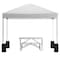 Flash Furniture White Pop Up Canopy Tent and Folding Bench Set JJ-GZ10PKG103-WH-GG - alternate 10